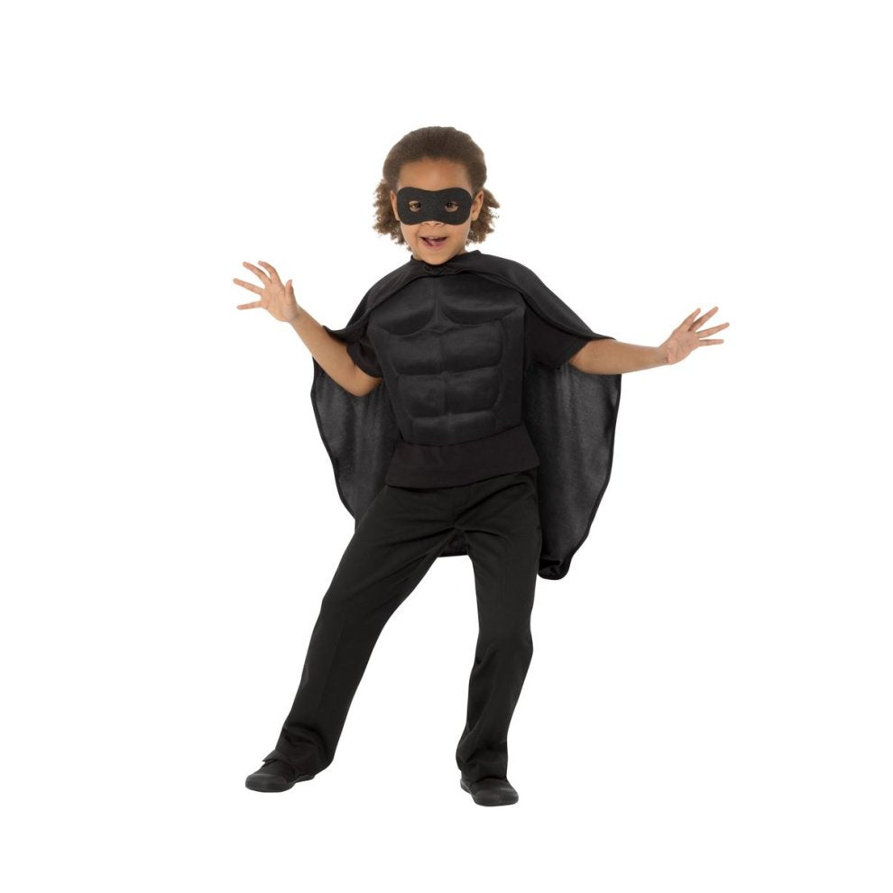 Smiffys Costume Kids Superhero Kit Black