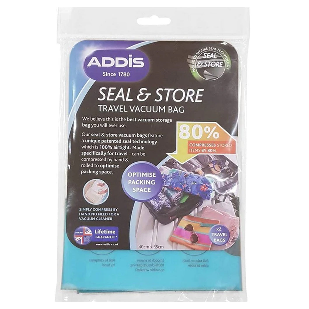 Addis Seal & Store Travel Vacuum Bag 2 Pack