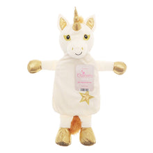 Load image into Gallery viewer, Golden Unicorn Hot Water Bottle Companion

