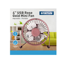 Load image into Gallery viewer, USB Mini Fan 4&quot; Rose Gold