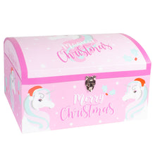 Load image into Gallery viewer, Pink Unicorn Christmas Gift Box Chest
