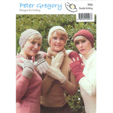 Load image into Gallery viewer, Hats &amp; Gloves Peter Gregory 906 Knitting Pattern
