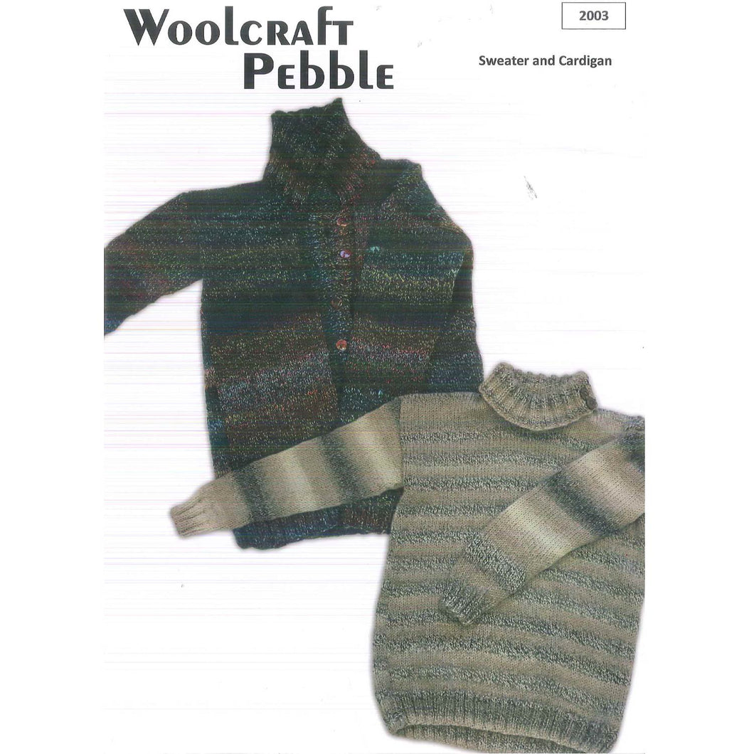 Sweater & Cardigan Woolcraft 2003 Knitting Pattern
