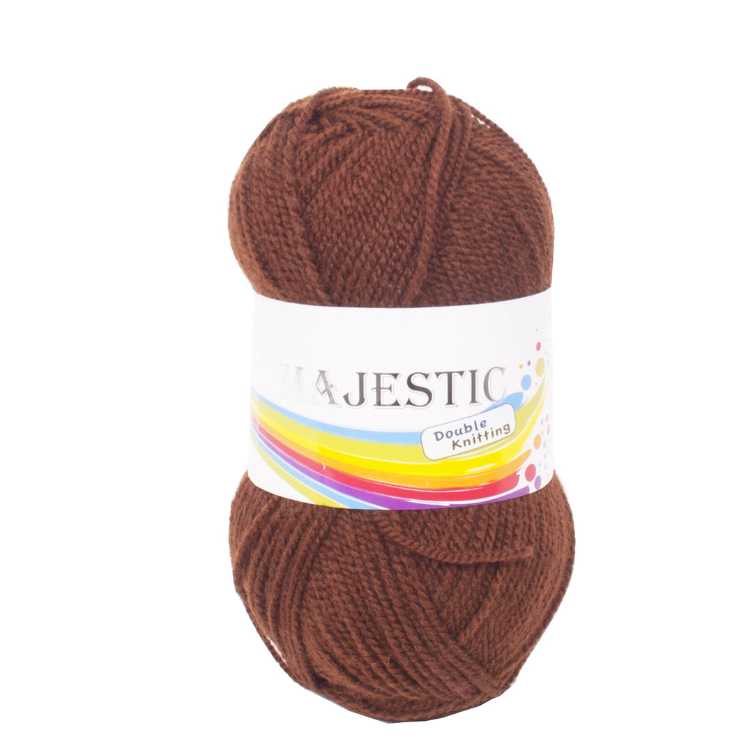 Majestic Double Knitting Wool Dark Brown 100g
