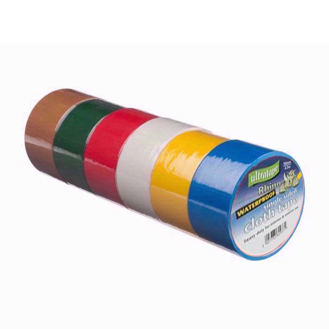 Ultratape Waterproof Cloth Tape 50mm x 4.5m Assorted