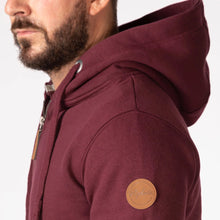 Load image into Gallery viewer, Men&#39;s Full Zip Hooded Jumper Claret Red
