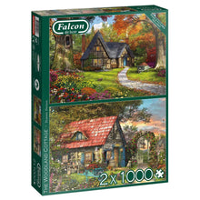 Load image into Gallery viewer, Falcon The Woodland Cottages 2x1000 Piece Jigsaw