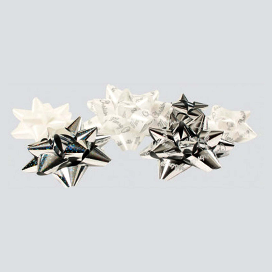 Luxury gift bows in silver