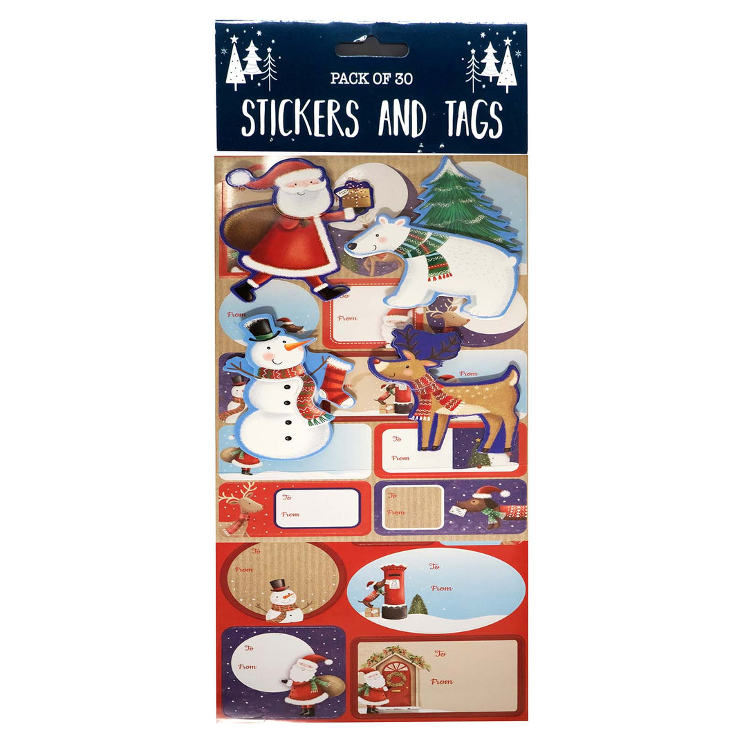 Christmas gift tags and stickers