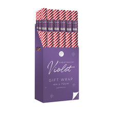 Load image into Gallery viewer, Christmas By Violet Striped Gift Wrap
