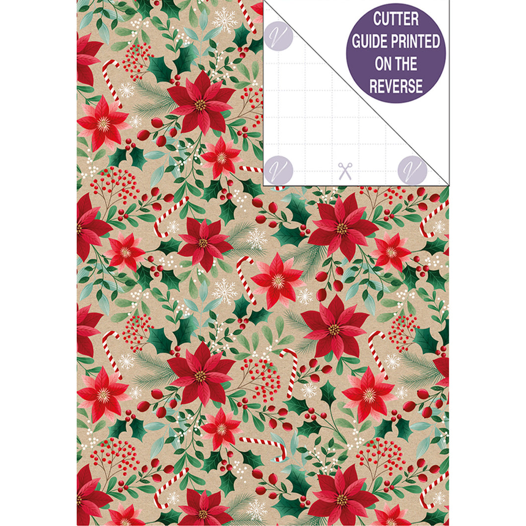 Christmas Blooms Wrapping Paper 3 Metres