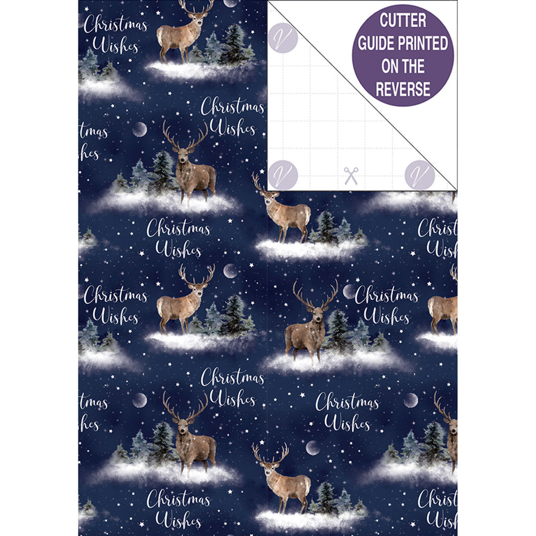 Christmas Moonlit Forest Wrapping Paper 3 Metres