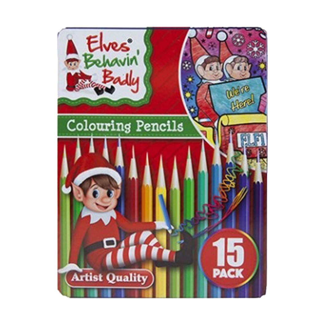 Elves Behavin' Badly Deluxe Elf Artist Colouring Pencils 15pk