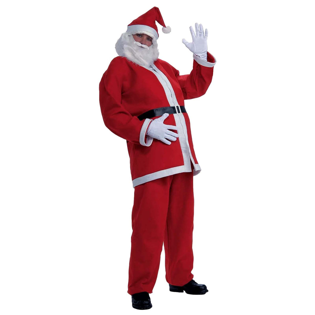 Man wearing a full Santa costume