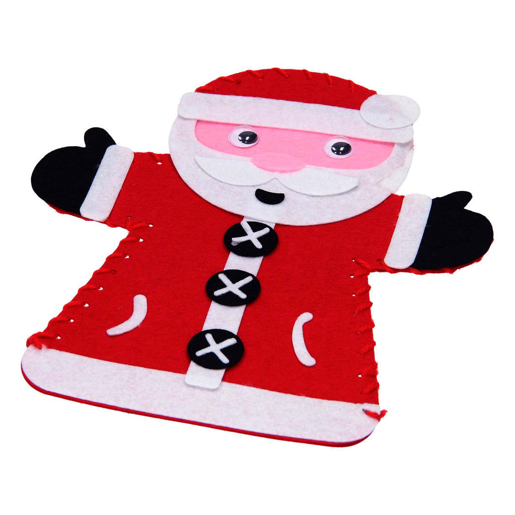 Completed make your own Santa hand puppet