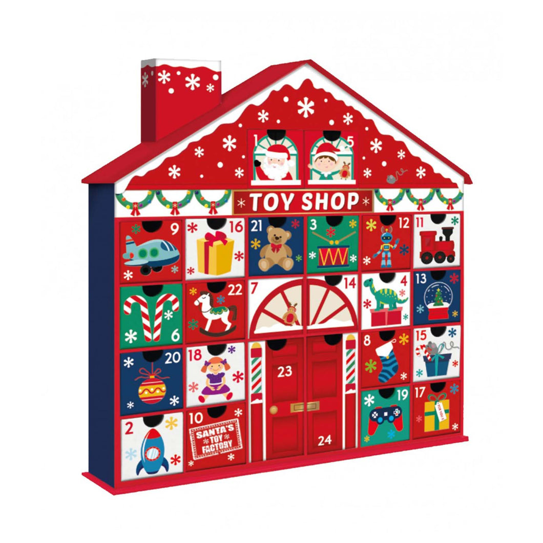 Santa and friends toy shop advent calendar