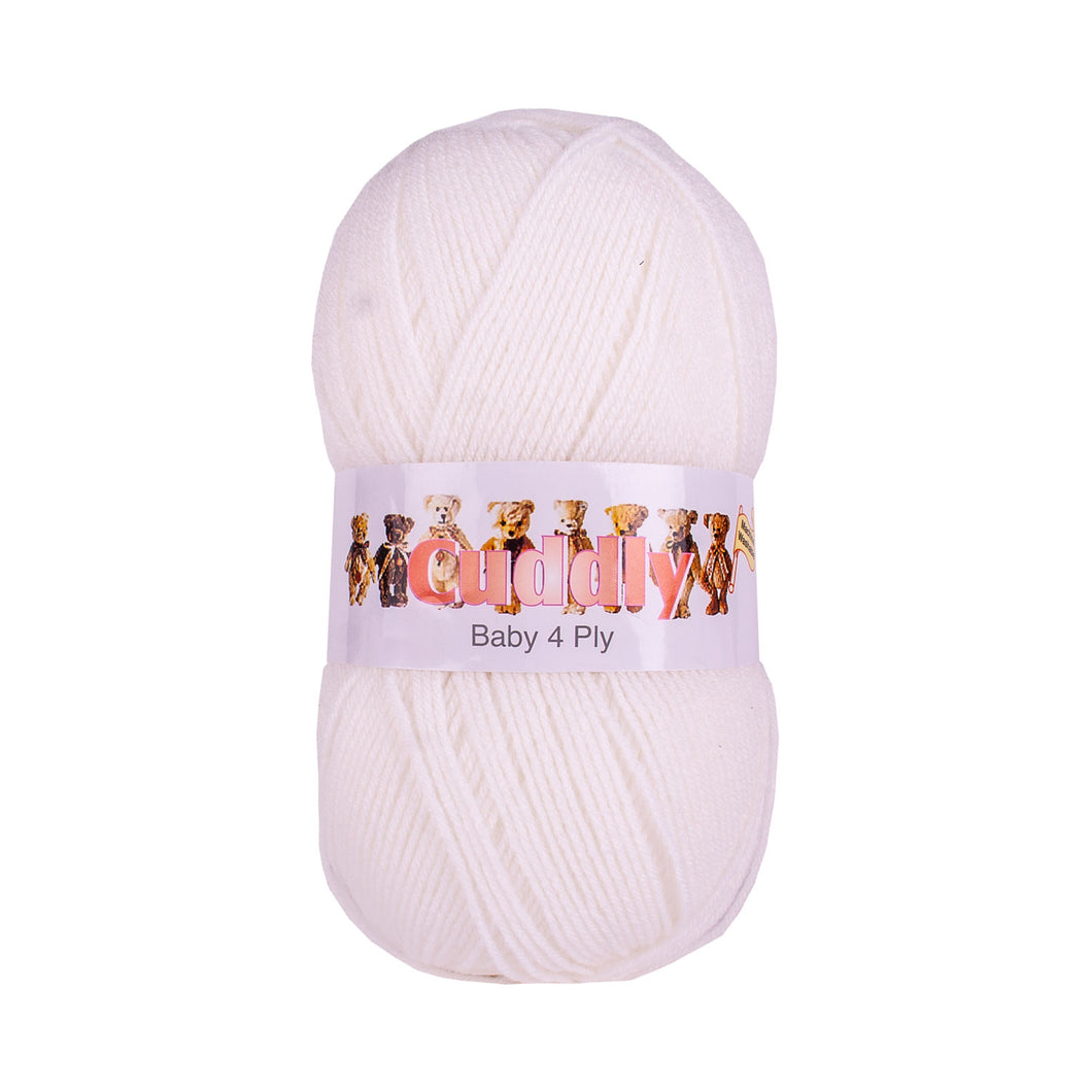 White - Baby 4 Ply Wool