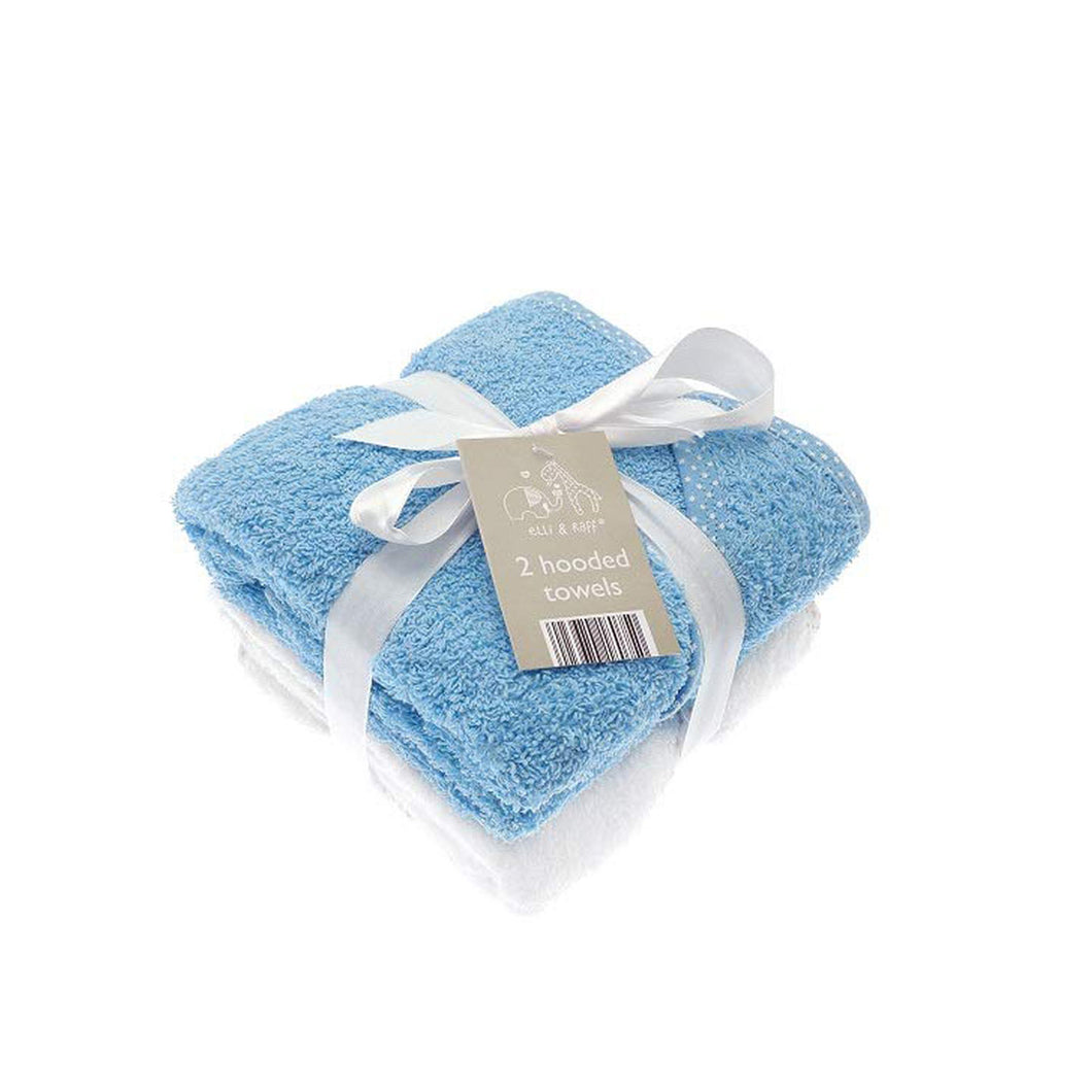 Blue Hooded Bath Towels - 2 Pack