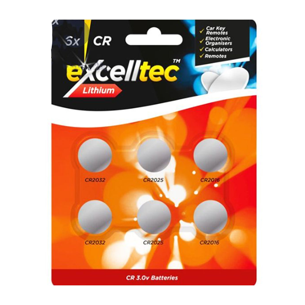 Excelltec Lithium CR Batteries 6 Pack