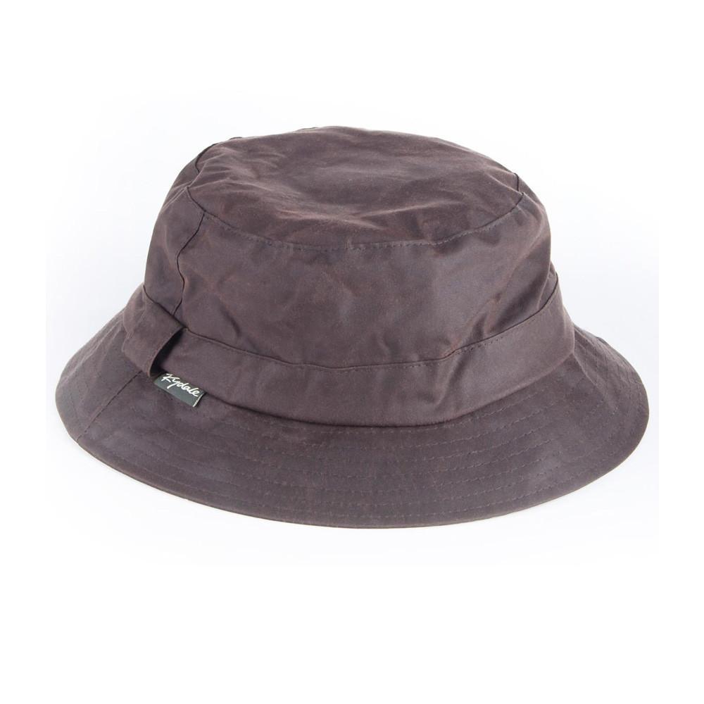 Waxed Cotton Bush Hat brown