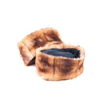 Load image into Gallery viewer, Fur Boot Liners Brown/Navy