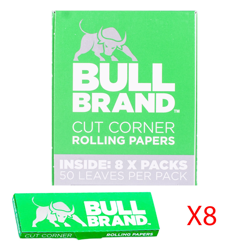 Bull Brand Cut Corner Rolling Papers 8 Pack