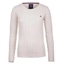 Load image into Gallery viewer, Crew Neck Cable Knit Sweater Ice Cream