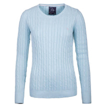 Load image into Gallery viewer, Crew Neck Cable Knit Sweater Seafoam