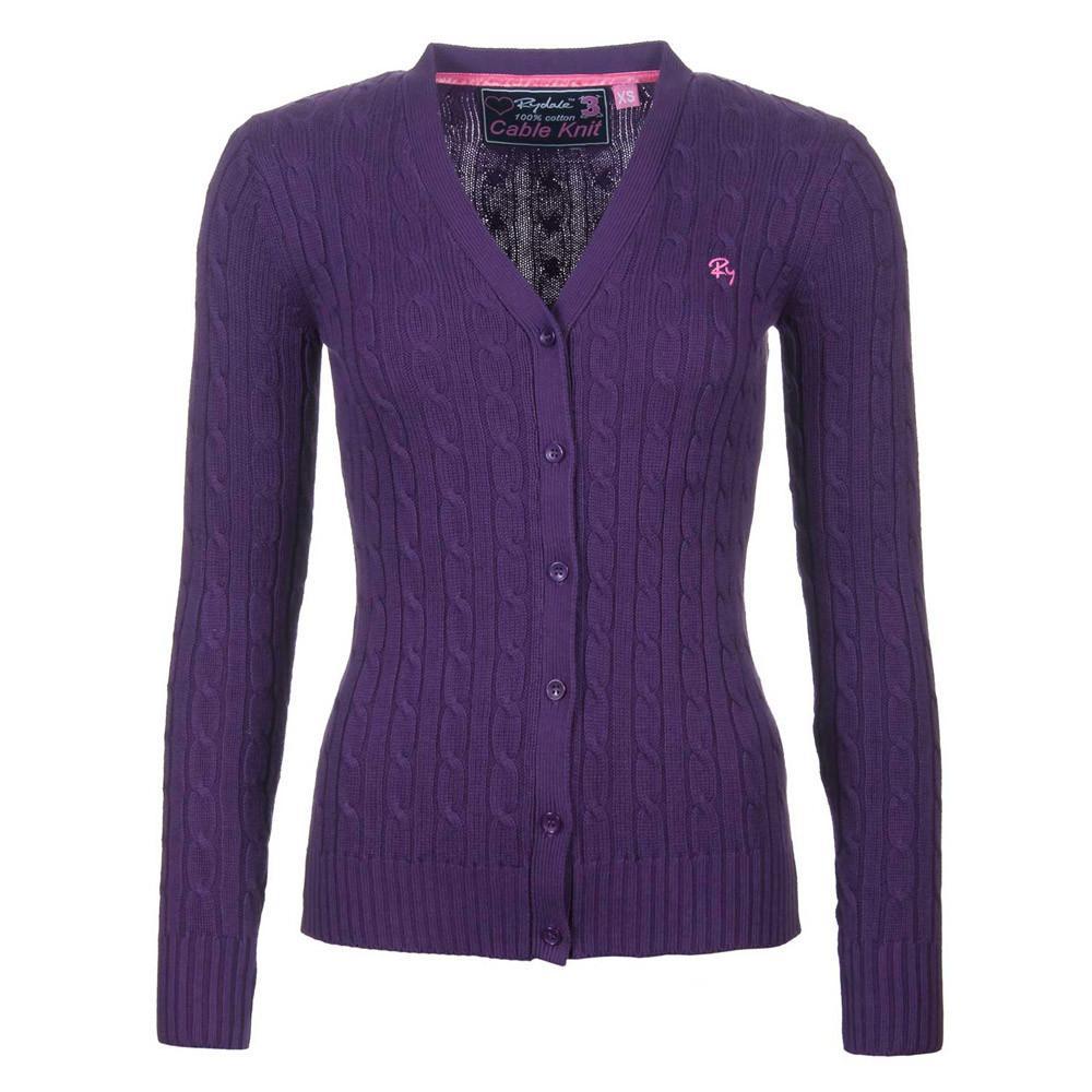 Ladies Cable Knit Cardigan Sweater
