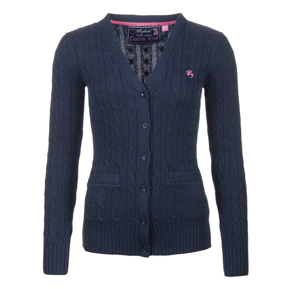 Ladies Cable Knit Cardigan Sweater