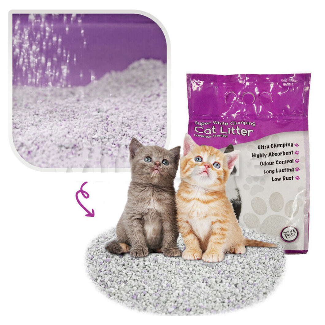 White Clumping Lavender Scented Cat Litter 3Ltr
