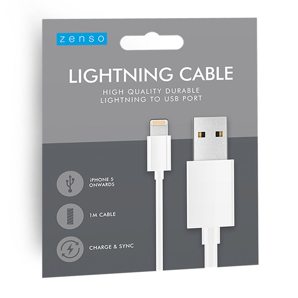 Zenso Lightning To USB Charging Cable 1M