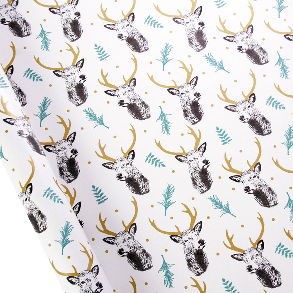 Christmas Stag Wrapping Paper 5 Metres Approx.