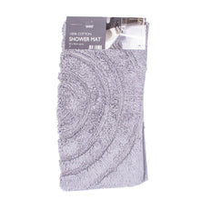 Load image into Gallery viewer, Grey 100% Cotton Shower Mat