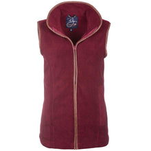 Load image into Gallery viewer, Ladies Harpham Fleece Waistcoat Country Red
