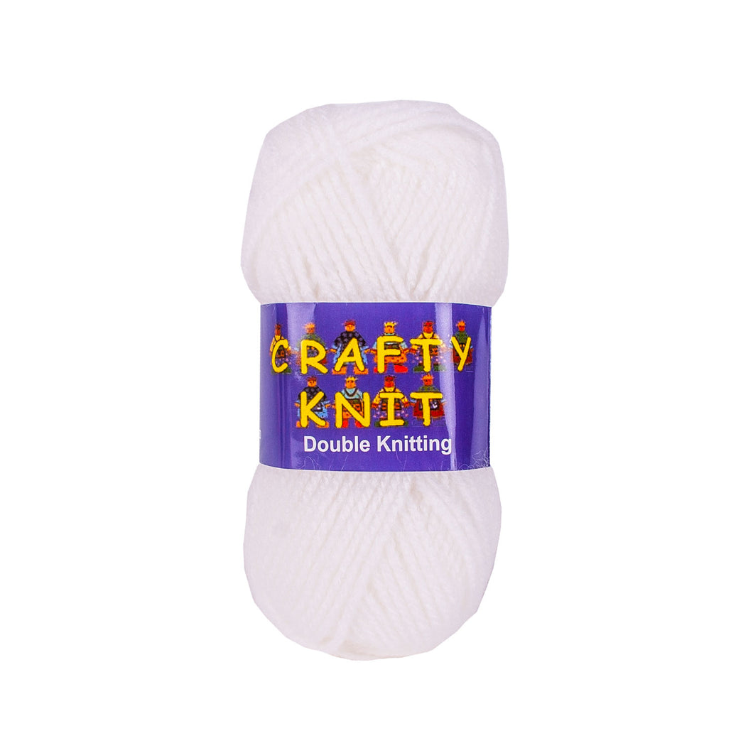White - Crafty Knit Double Knitting Wool