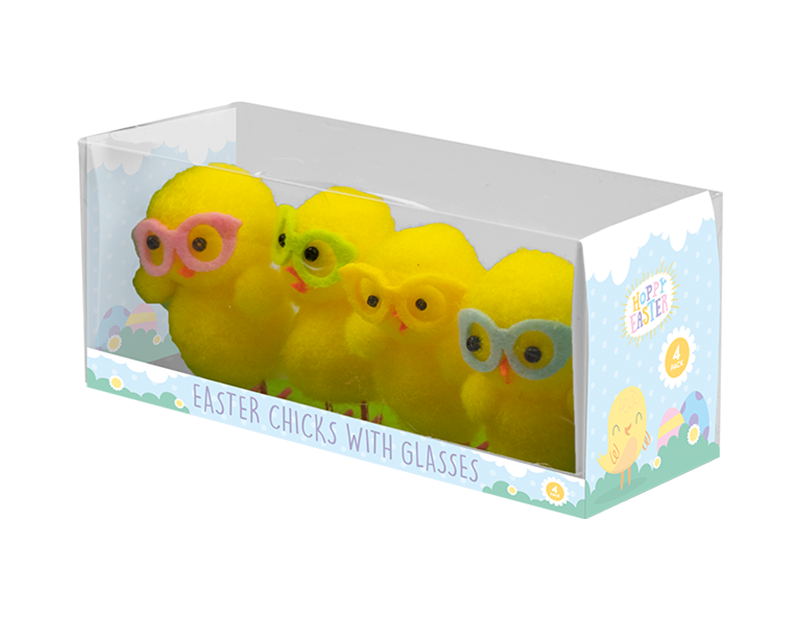 Easter Chicks With Glasses 4pk
