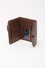 Load image into Gallery viewer, Emily Leather Short Saddle Purse Open