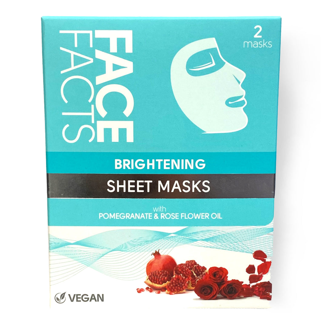 Face Facts Brightening Sheet Masks 2 Pack