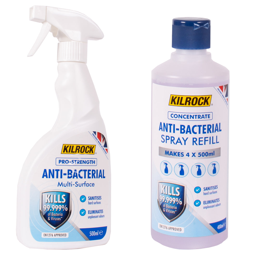 Kilrock Anti Bacterial Spray & Refill