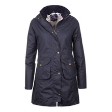 Load image into Gallery viewer, Ladies Hannah 3/4 Length DQ Wax Jacket Navy