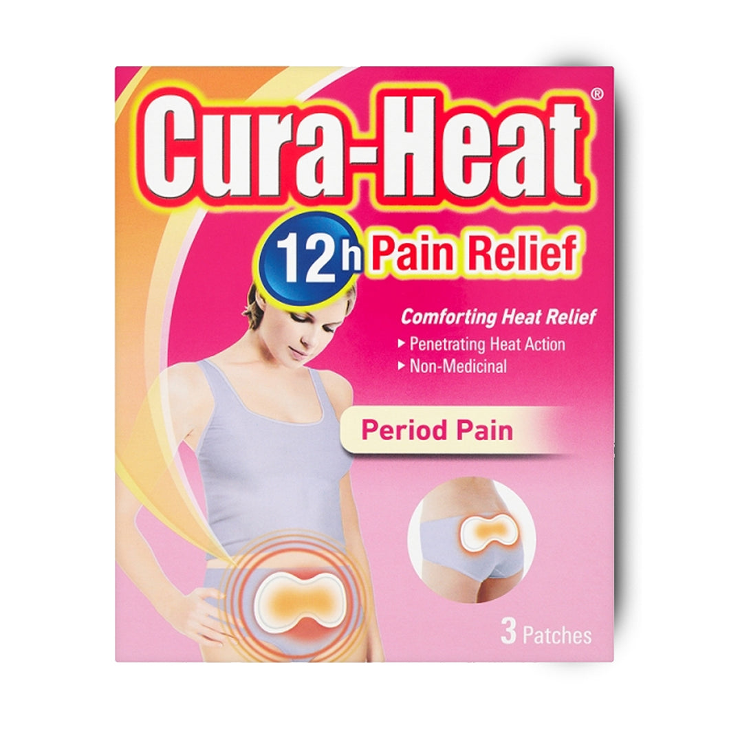 Cura Heat Patch For Period Pain Relief 3 Pack