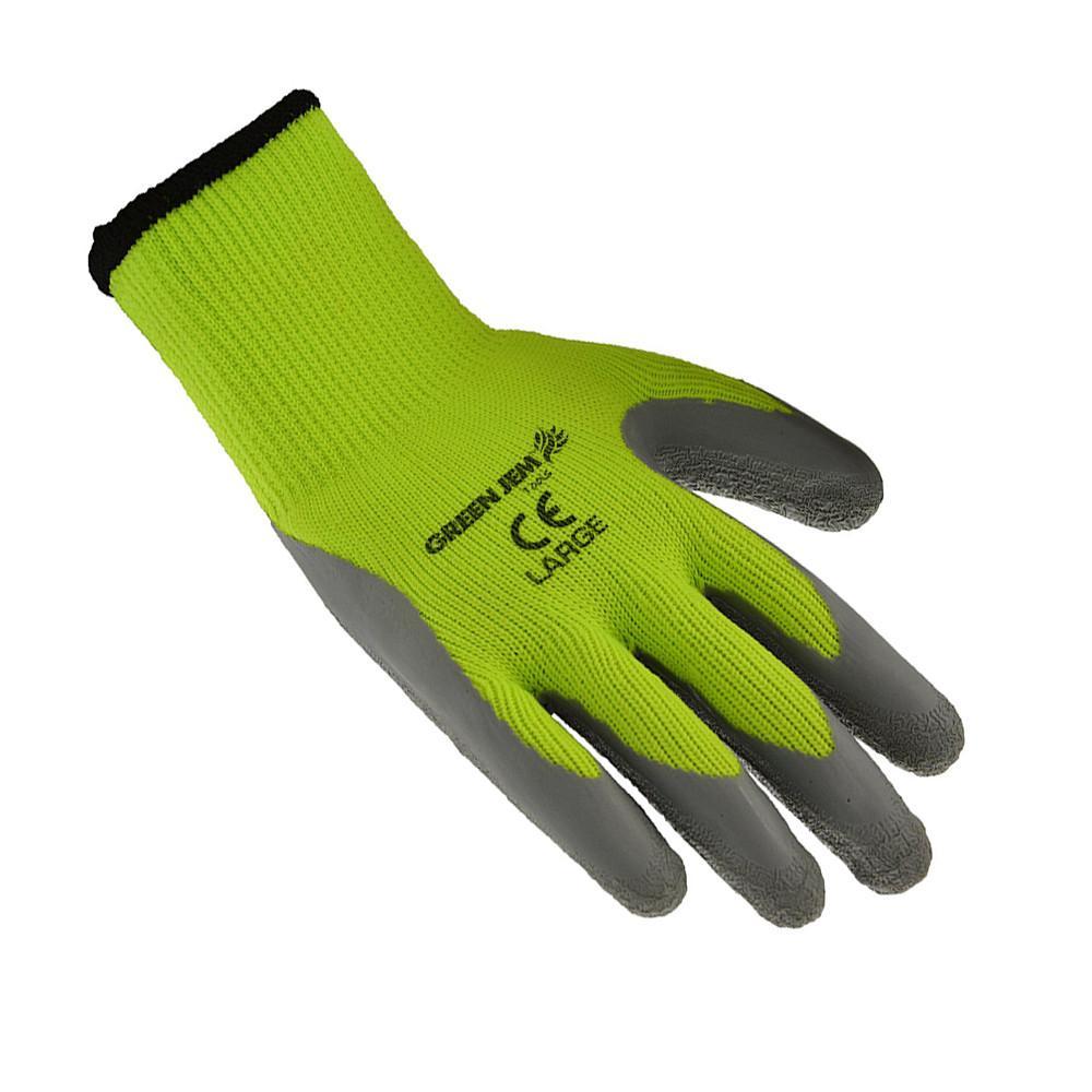 Hi Vis Yellow Large Gloves