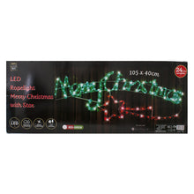 Load image into Gallery viewer, Red/Green - LED Merry Christmas with Star Rope Light
