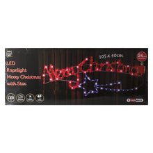 Load image into Gallery viewer, Red/Purple - LED Merry Christmas with Star Rope Light
