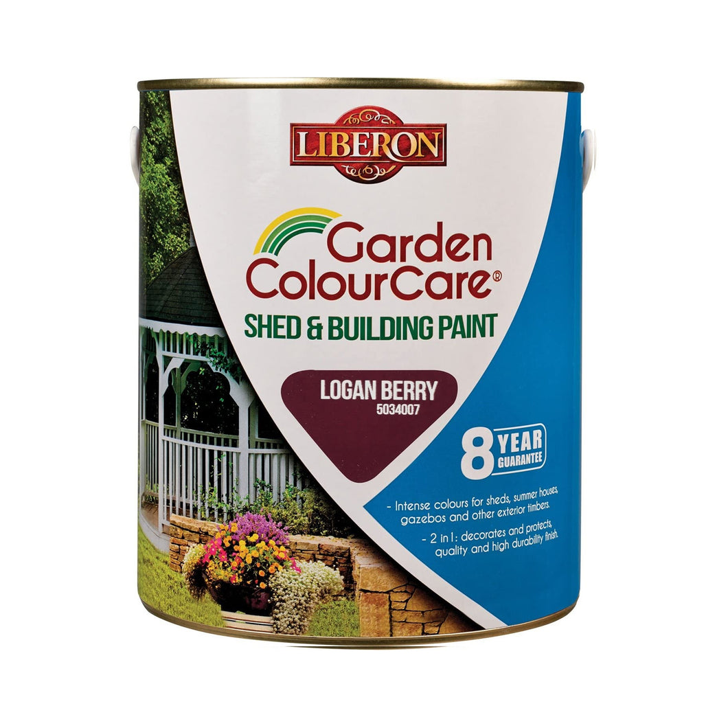 Liberon Garden Shed Paint Loganberry 2.5L