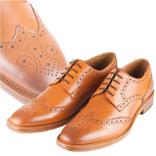 Load image into Gallery viewer, Rydale Men&#39;s Surrey Brogue Shoe with Leather Soles