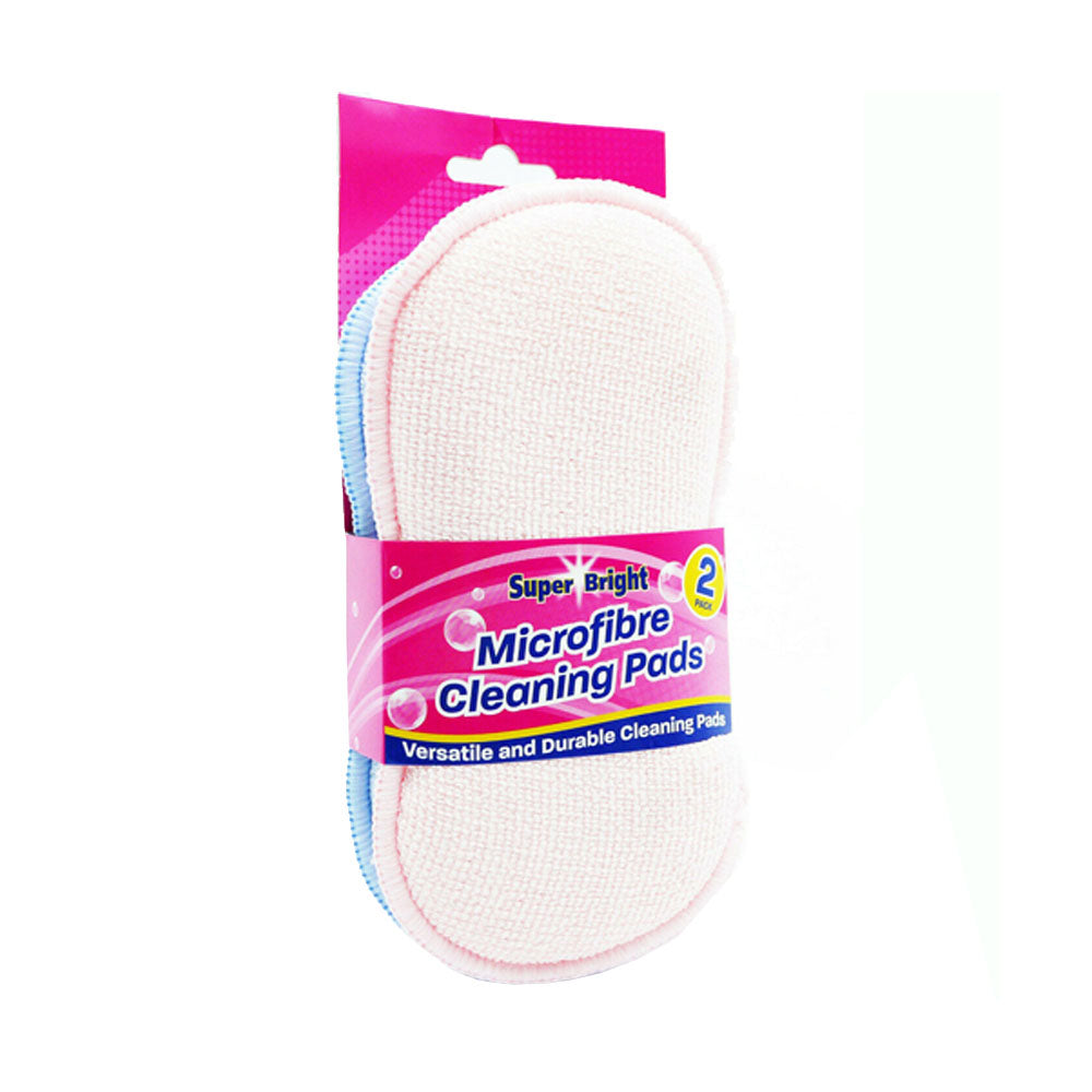 Super Bright Microfibre Cleaning Pads 2pk