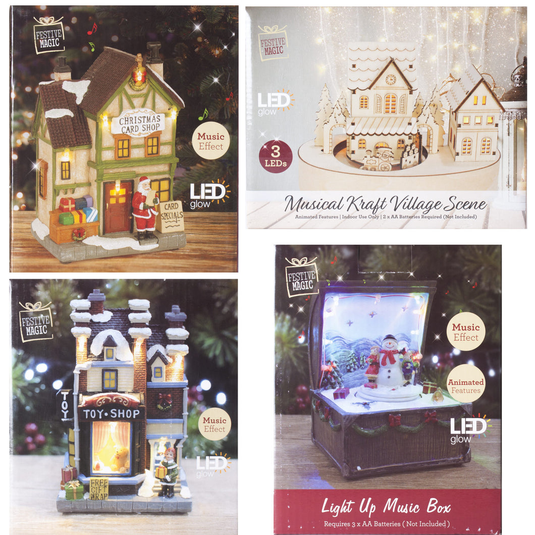 Christmas Light Up Musical Ornaments