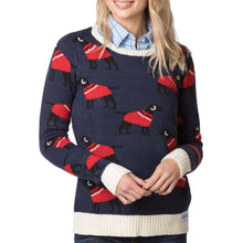 Load image into Gallery viewer, Rydale Christmas Jumper Navy Fairisle
